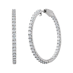 Diamond Inside Out Hoops