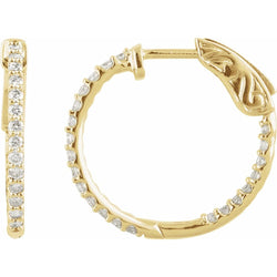 Diamond Inside Out Hoops