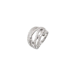 Diamond Crossover Ring