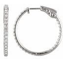 Diamond Inside Out Hoops