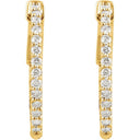 Diamond Inside Out Hoops