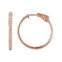 Diamond Inside Out Hoops