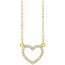 Petite Diamond Heart Necklace
