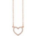 Petite Diamond Heart Necklace