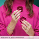 Diamond Heart Signet Ring