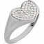 Diamond Heart Signet Ring