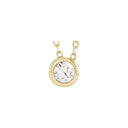 Diamond Bezel Necklace in 14K Yellow Gold