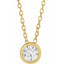 Diamond Bezel Necklace in 14K Yellow Gold