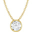 Diamond Bezel Necklace in 14K Yellow Gold