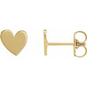 Asymmetrical Heart Studs