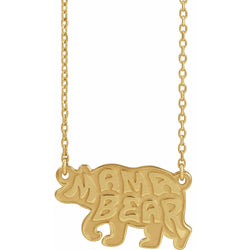 Mama Bear Pendant Necklace