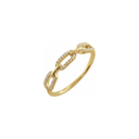Diamond Chain Link Ring