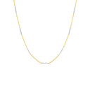 Hope Two Toned Slim Necklace (Polished Long Bars)