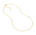 Hope Two Toned Slim Necklace (Polished Long Bars)