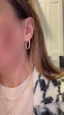 Diamond Inside Out Hoops