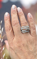 Diamond Crossover Ring