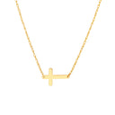 Mini Horizontal Cross Necklace