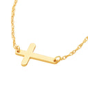 Mini Horizontal Cross Necklace