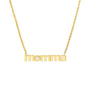 Momma Diamond Necklace in 14K Yellow Gold