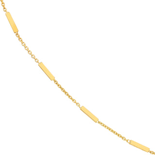 Hope Slim Bar Necklace (Polished Short Bars)