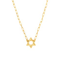 Paperclip Star of David Necklace