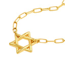 Paperclip Star of David Necklace