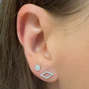 Pavé Diamond Disc Studs