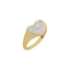 Diamond Heart Signet Ring