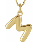 Bubble Initials Charm (no chain)