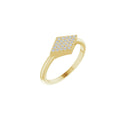 Sumaku Solitaire Pavé Filled Ring