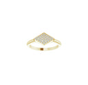 Sumaku Solitaire Pavé Filled Ring